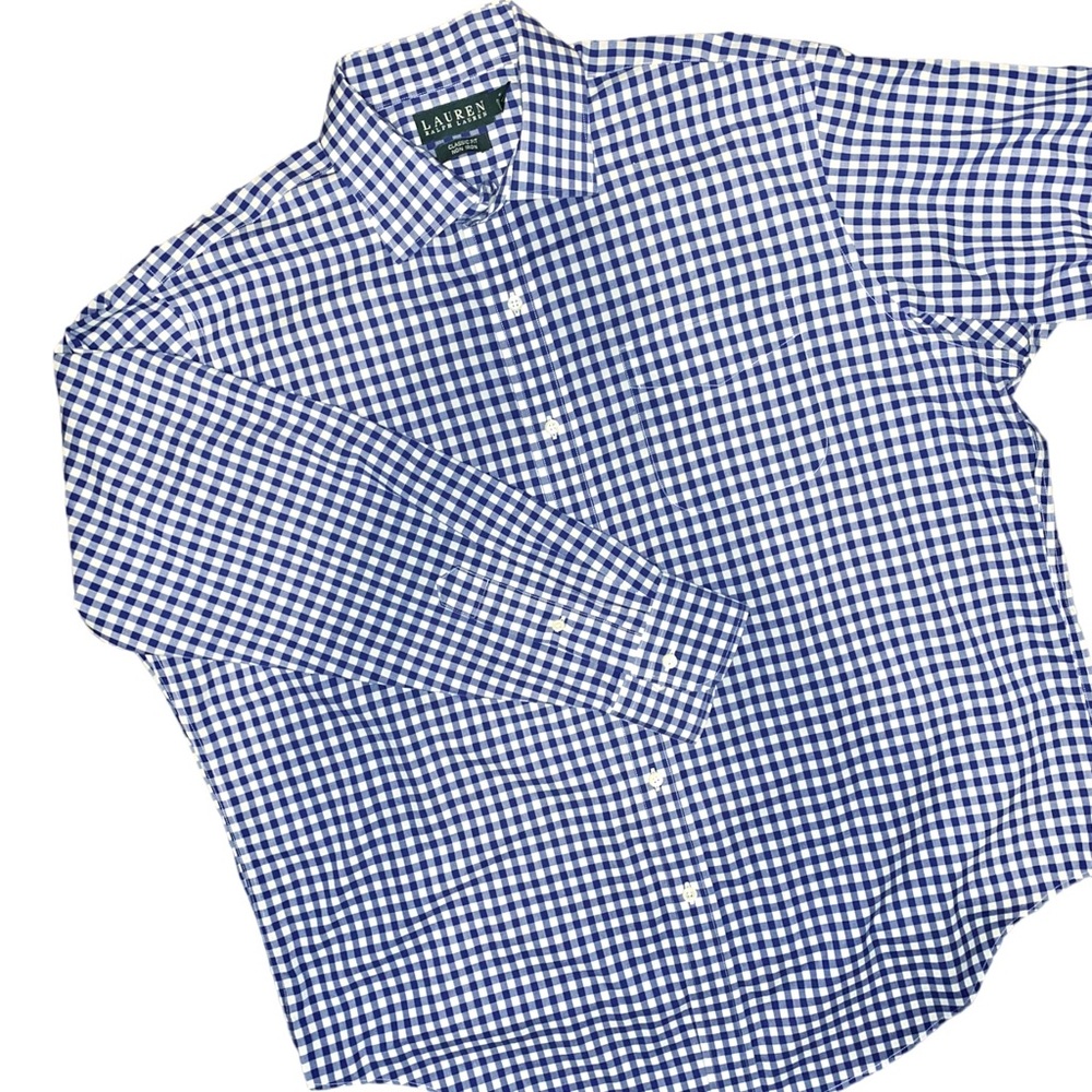LAUREN RALPH LAUREN ☆ Classic Fit Non-Iron Long Sleeve Shirt ☆ Size 17-34/35